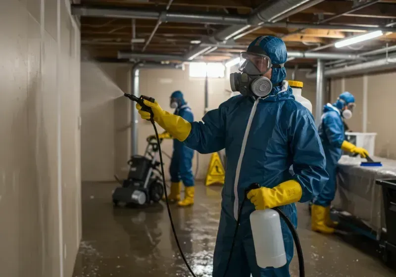 Basement Sanitization and Antimicrobial Treatment process in Concord, NY